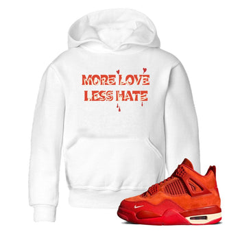 Nigel Sylvester x Air Jordan 4 Brick by Brick shirts to match jordans More Love Less Hate sneaker match tees Air Jordan 4 Brick By Brick match shoes to clothes SNRT Sneaker Tees Youth Baby White 1 tee