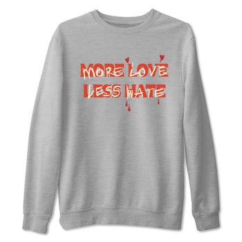 Nigel Sylvester x Air Jordan 4 Brick by Brick shirts to match jordans More Love Less Hate sneaker match tees Air Jordan 4 Brick By Brick match shoes to clothes SNRT Sneaker Tees unisex cotton Heather Grey 2 shirts