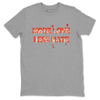 Nigel Sylvester x Air Jordan 4 Brick by Brick shirts to match jordans More Love Less Hate sneaker match tees Air Jordan 4 Brick By Brick match shoes to clothes SNRT Sneaker Tees unisex cotton Heather Grey 2 shirts