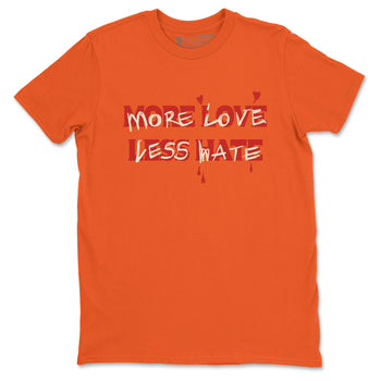Nigel Sylvester x Air Jordan 4 Brick by Brick shirts to match jordans More Love Less Hate sneaker match tees Air Jordan 4 Brick By Brick match shoes to clothes SNRT Sneaker Tees unisex cotton Orange 2 shirts