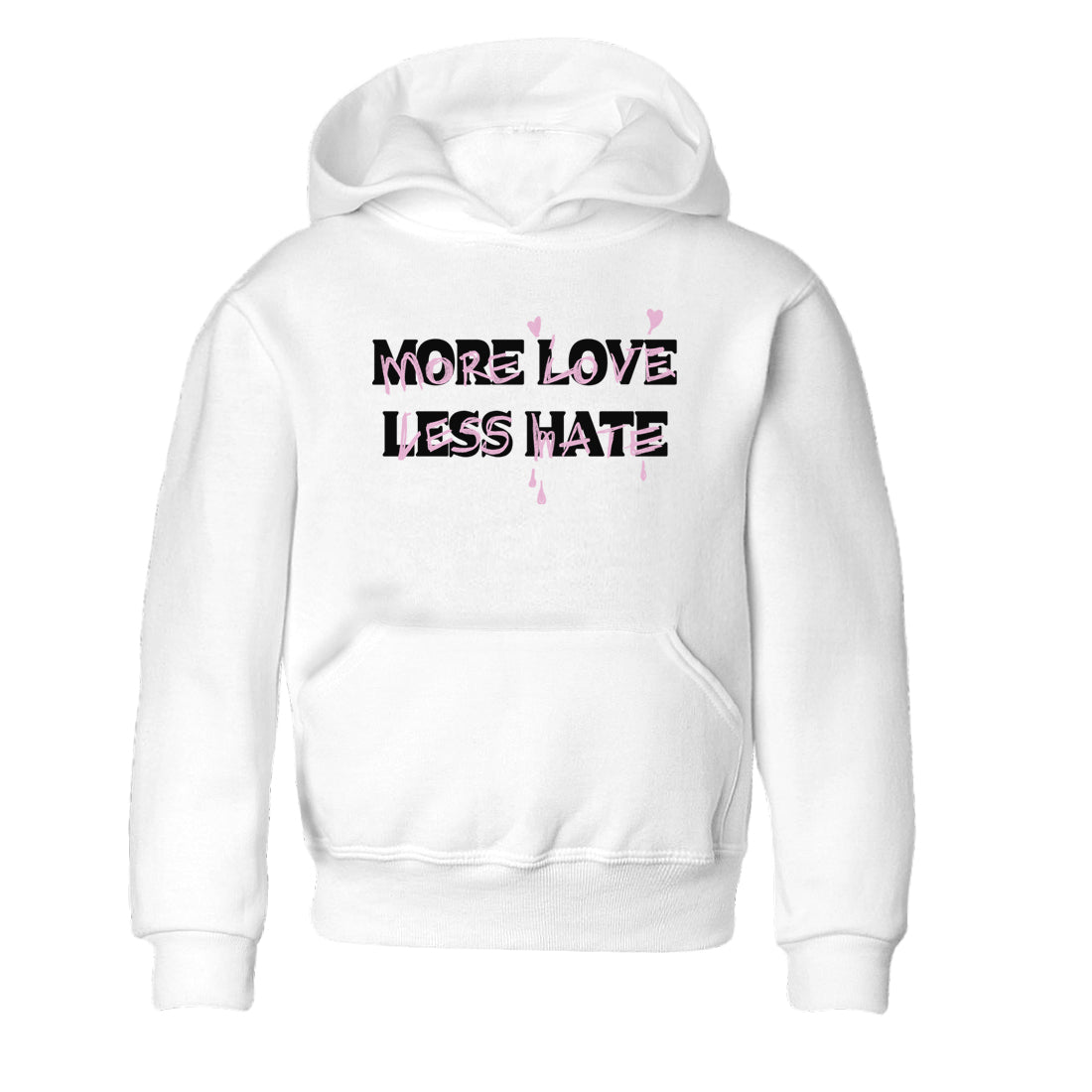 4s Retro Orchid shirts to match jordans More Love Less Hate sneaker match tees Air Jordan 4 WMNS Orchid match shoes to clothes SNRT Sneaker Tees Youth Baby White 2 tee