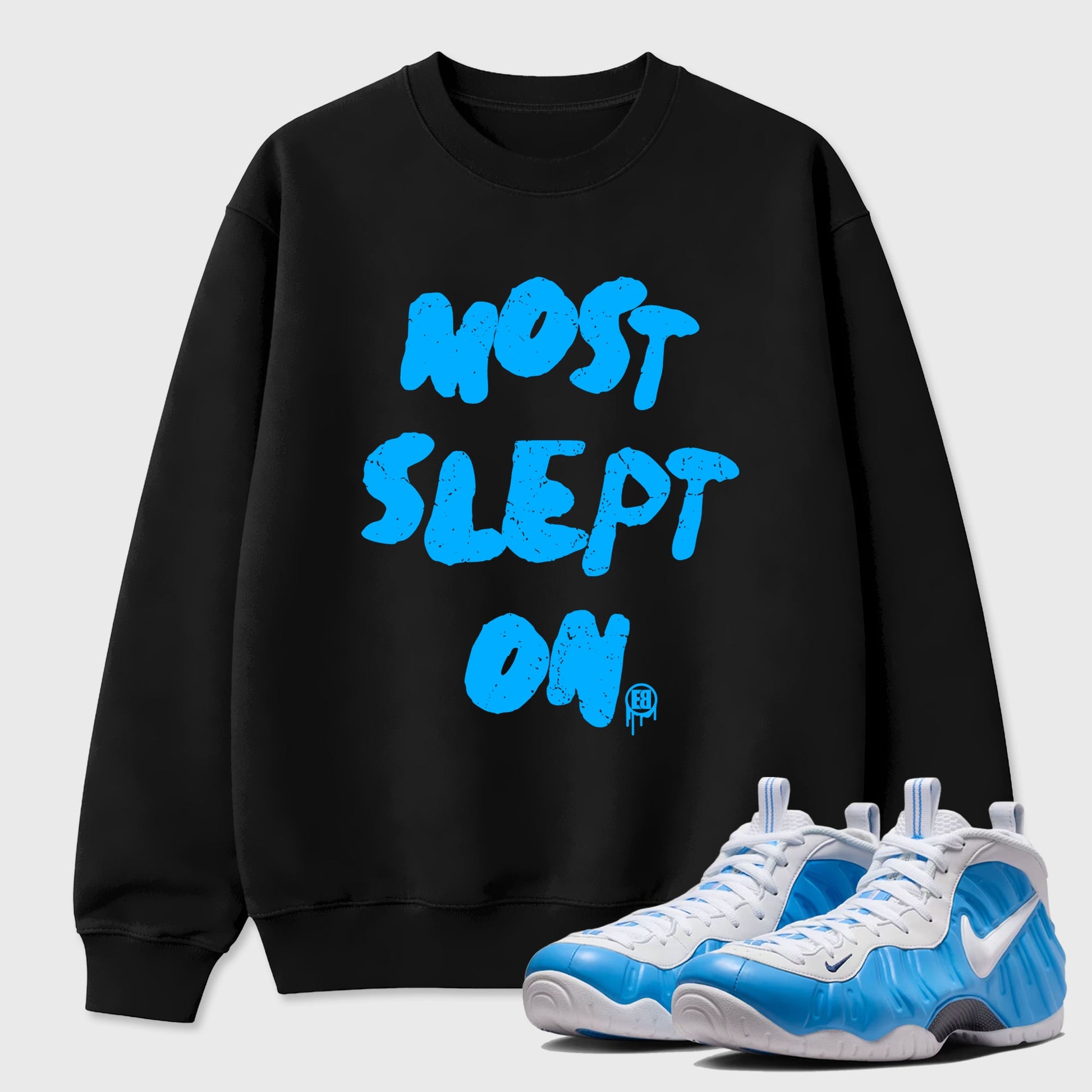 Sneaker match tees – Sneaker Tees To Match Air Foamposite Pro University Blue Shoes – Most Slept On Tee Black 1