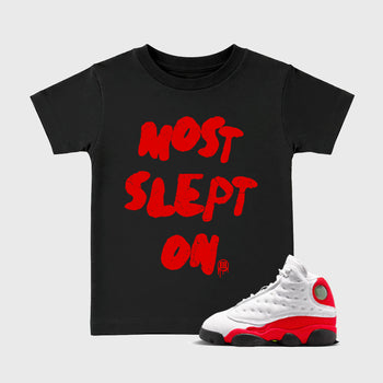 Sneaker match tees  Sneaker Tees To Match Air Jordan 13 Chicago Shoes  Most Slept On Kids T-Shirt Black 1