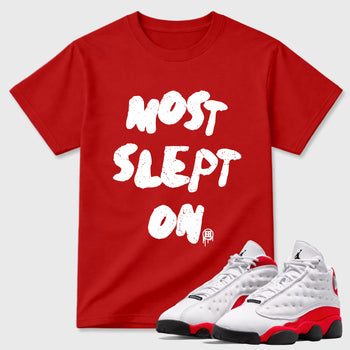 Sneaker match tees  Sneaker Tees To Match Air Jordan 13 Chicago Shoes  Most Slept On Tee Red 1