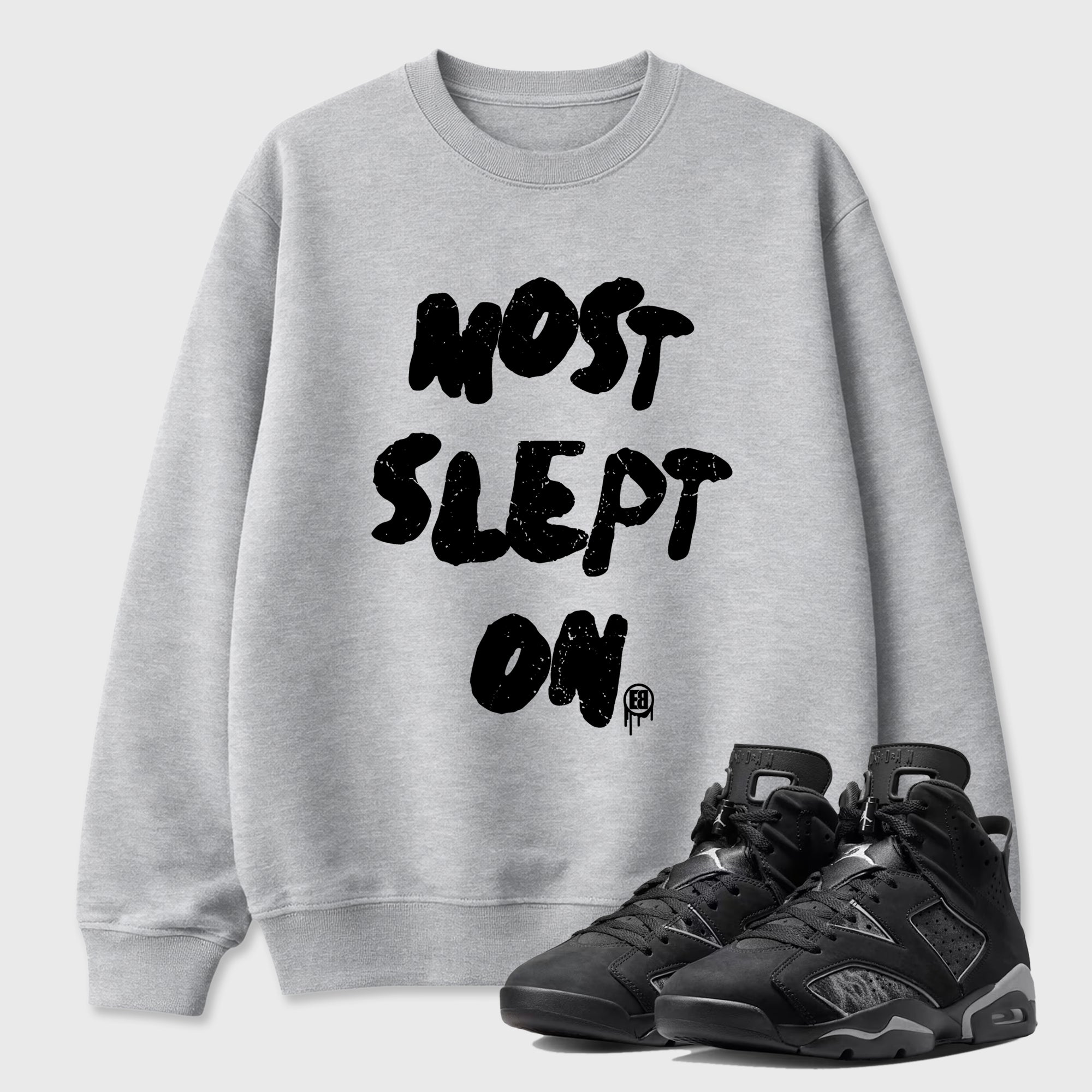 Sneaker match tees – Sneaker Tees To Match Air Jordan 6 Cap and Gown Shoes – Most Slept On Tee Heather Grey 1