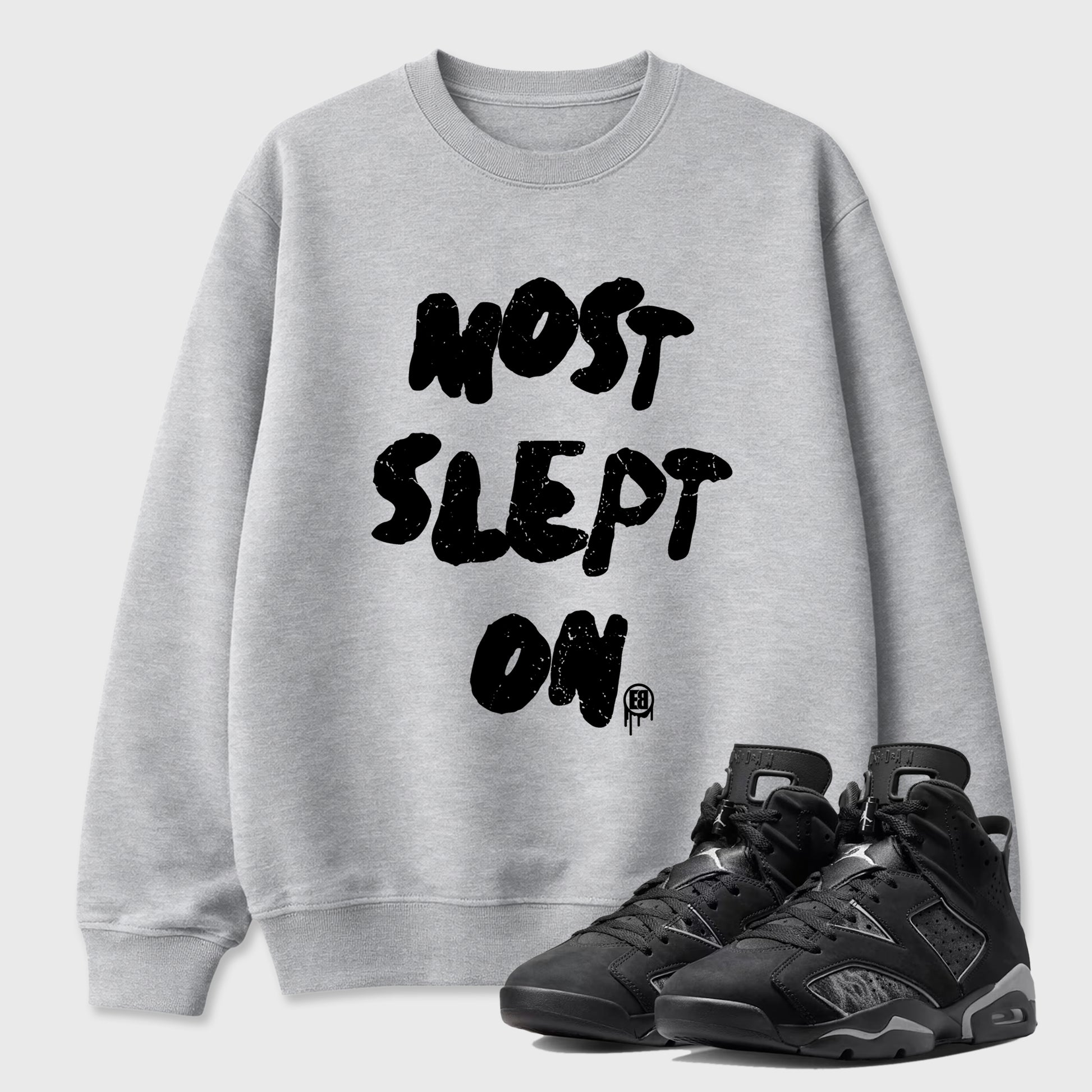 Sneaker match tees – Sneaker Tees To Match Air Jordan 6 Cap and Gown Shoes – Most Slept On Tee Heather Grey 1