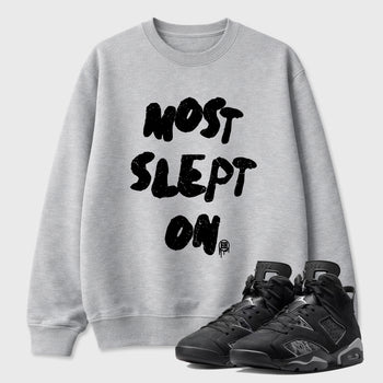 Sneaker match tees – Sneaker Tees To Match Air Jordan 6 Cap and Gown Shoes – Most Slept On Tee Heather Grey 1