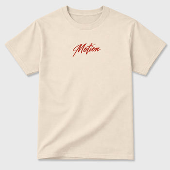Motion Graphic T-Shirt sneaker match tee designed for the 4s Brick After Brick, featuring coordinated color options for a perfect streetwear match. Natural shirt.