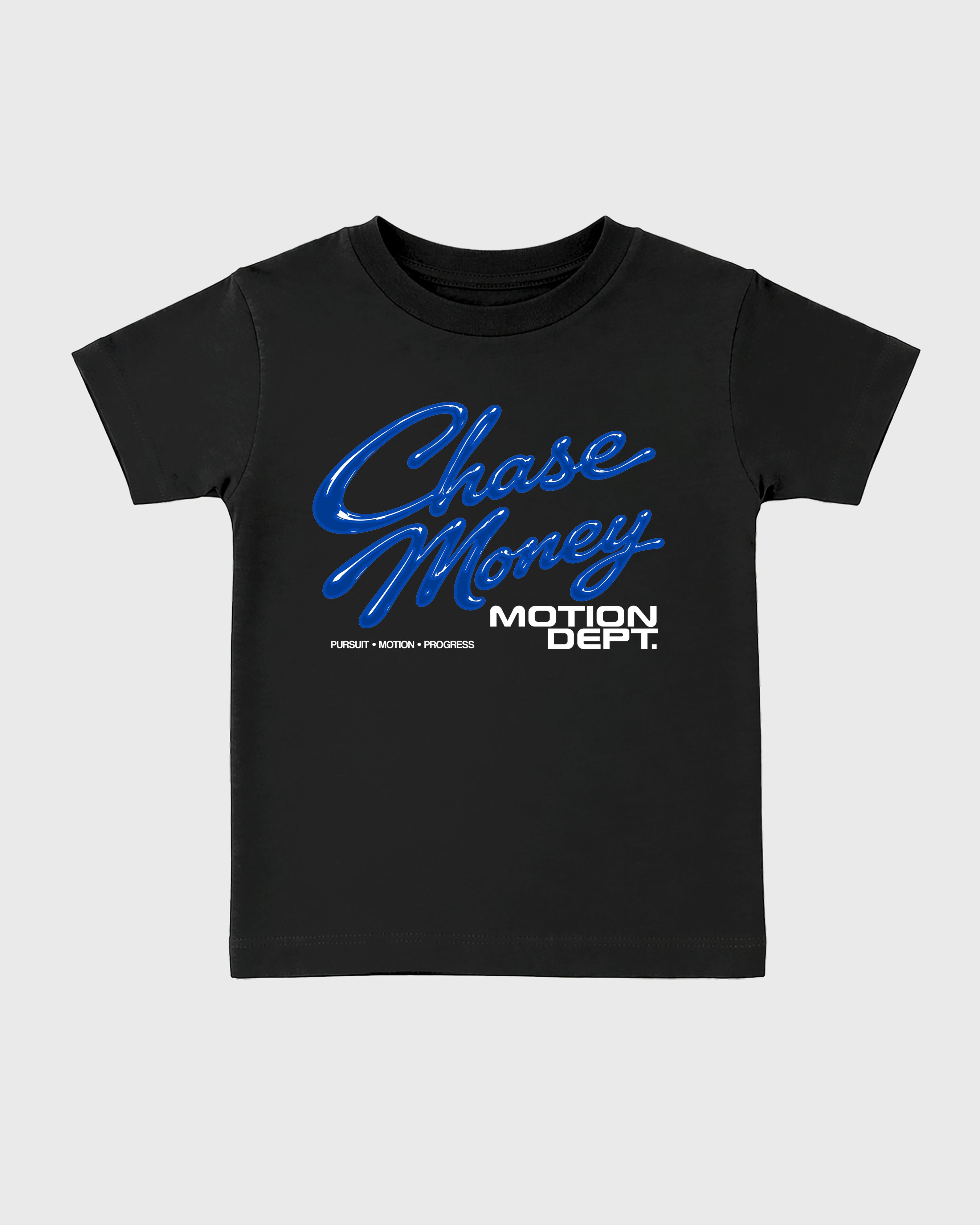 Motion Dept Baby & Kids Graphic T-Shirt featuring original artwork designed to match the Air Jordan 1 Royal. Black 2 Kids Graphic Tee.