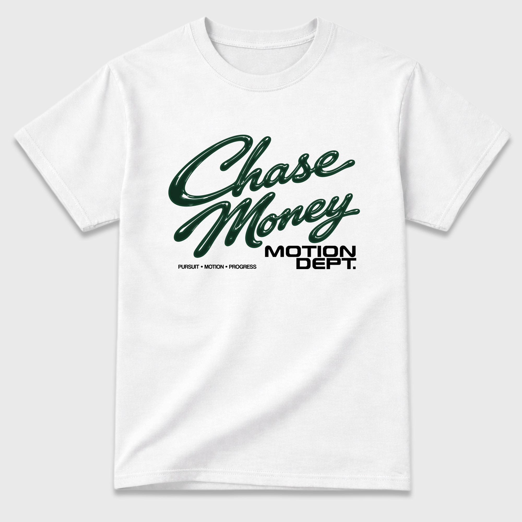 Motion Dept Graphic T-Shirt featuring original streetwear artwork designed to match the Air Jordan 12 Summit Green. White 2 Graphic T-Shirt.