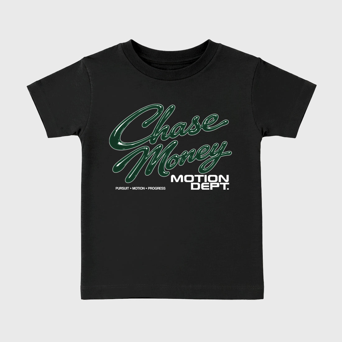 Motion Dept Baby & Kids Graphic T-Shirt featuring original artwork designed to match the Air Jordan 12 Summit Green. Black 2 Kids Graphic Tee.