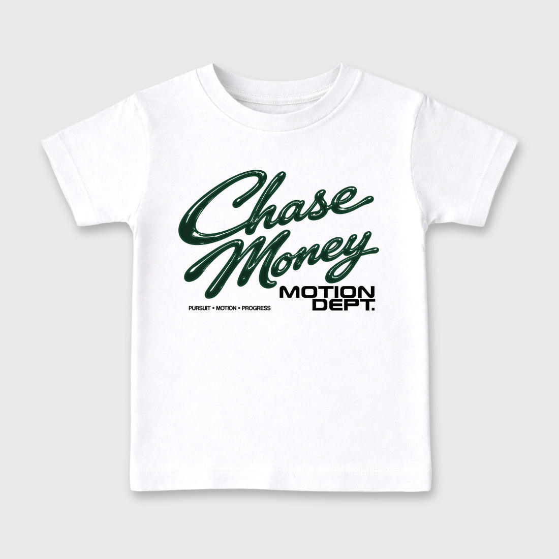 Motion Dept Baby & Kids Graphic T-Shirt featuring original artwork designed to match the Air Jordan 12 Summit Green. White 2 Kids Graphic Tee.