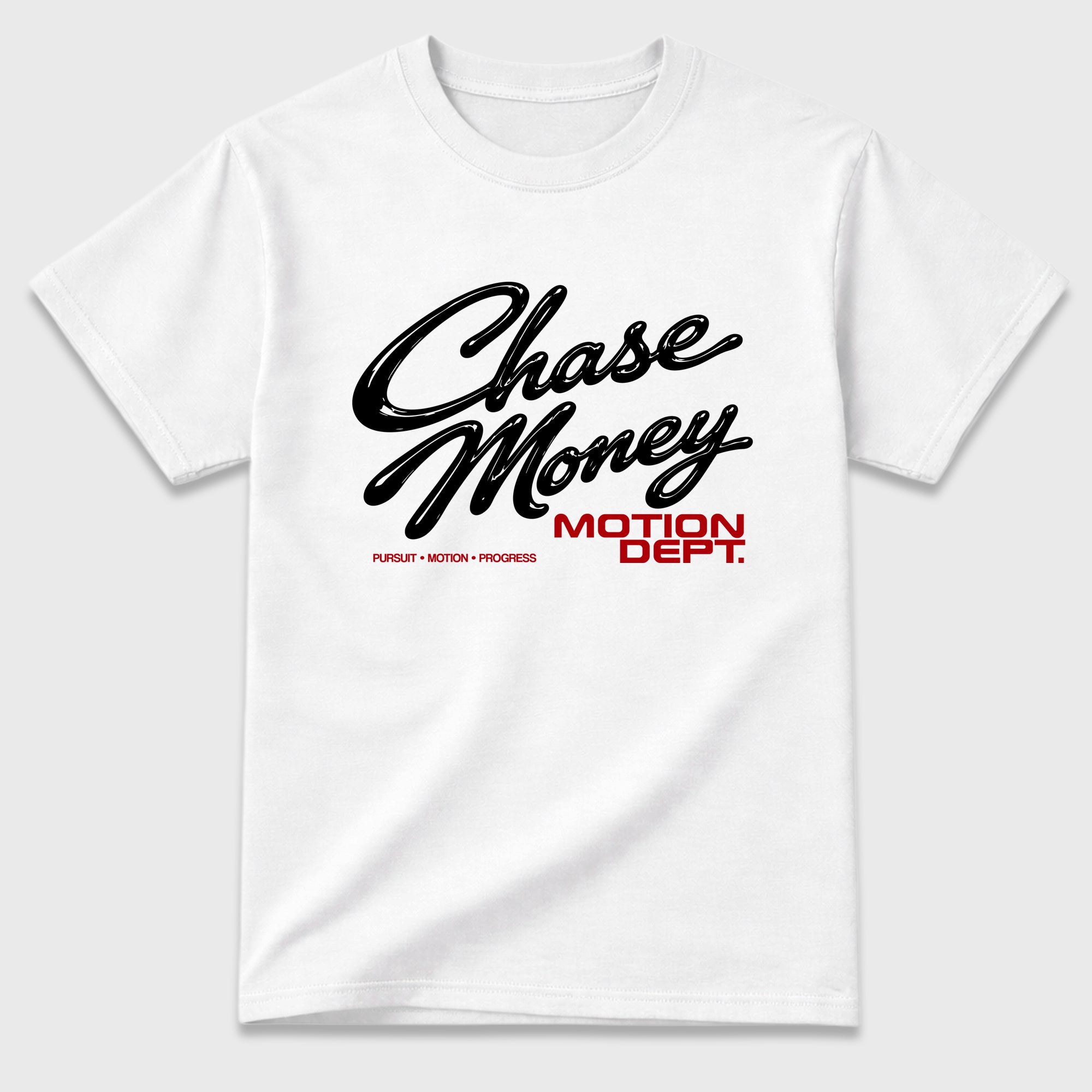 Motion Dept Graphic T-Shirt featuring original streetwear artwork designed to match the Air Jordan 9 True Red. White 2 Graphic T-Shirt.