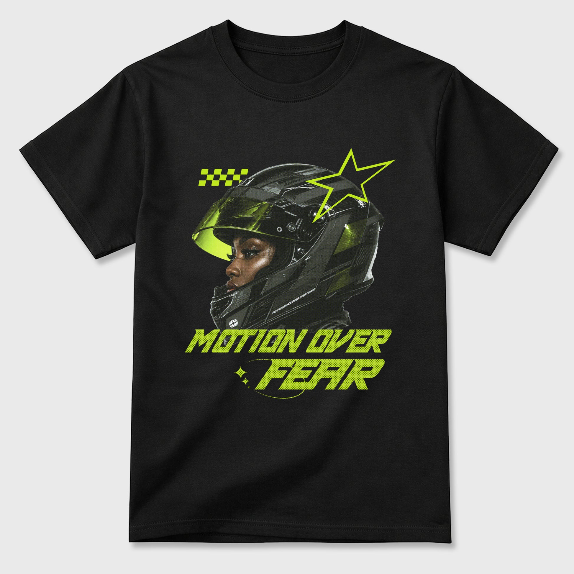 Sneaker match tees – Sneaker Tees To Match Air Foamposite Pro Black Shoes – Motion Over Fear Tee Black 2