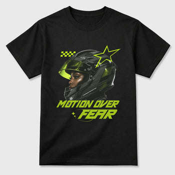 Sneaker match tees – Sneaker Tees To Match Air Foamposite Pro Black Shoes – Motion Over Fear Tee Black 2