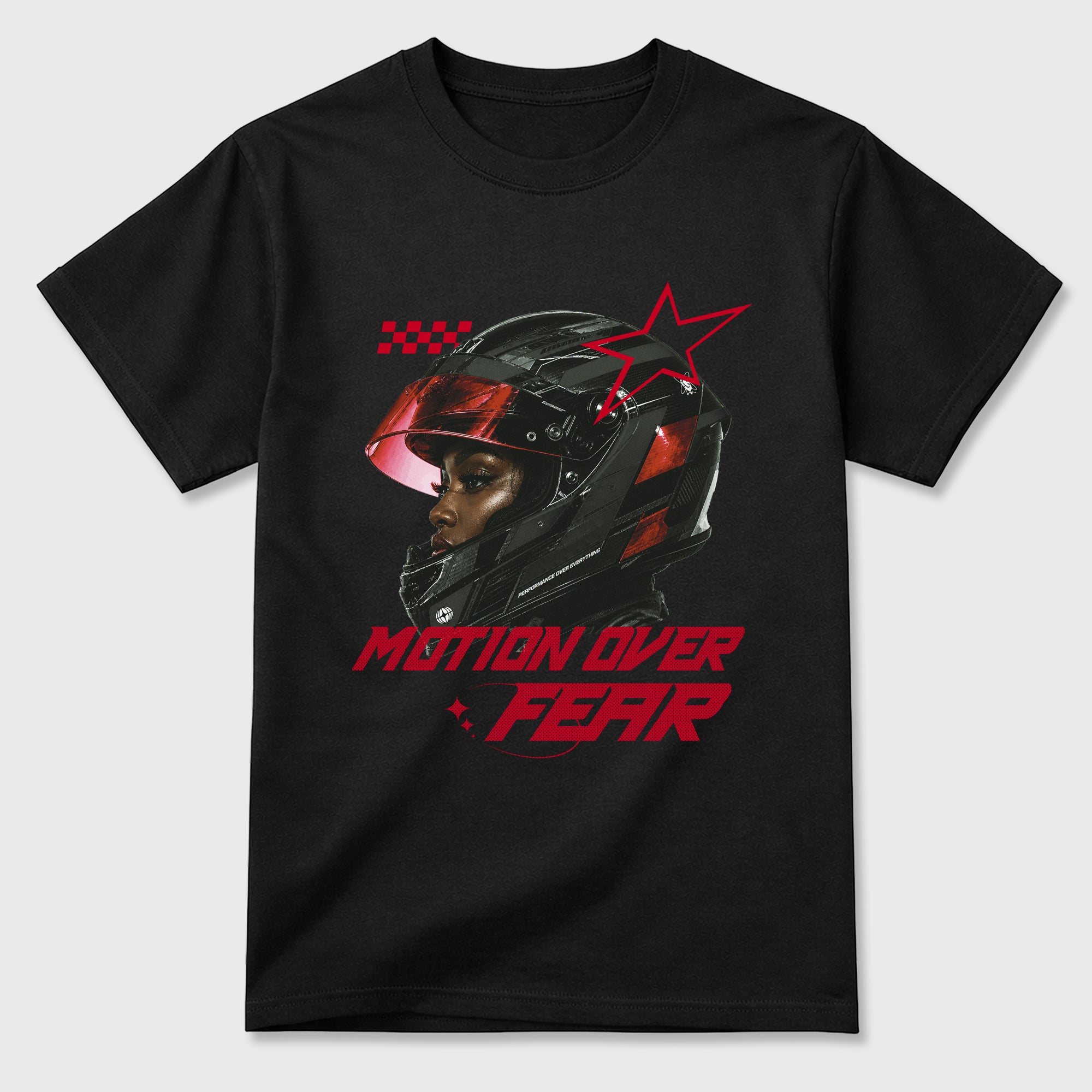 Sneaker match tees – Sneaker Tees To Match Air Jordan 12 Bloodline Shoes – Motion Over Fear Tee Black 2