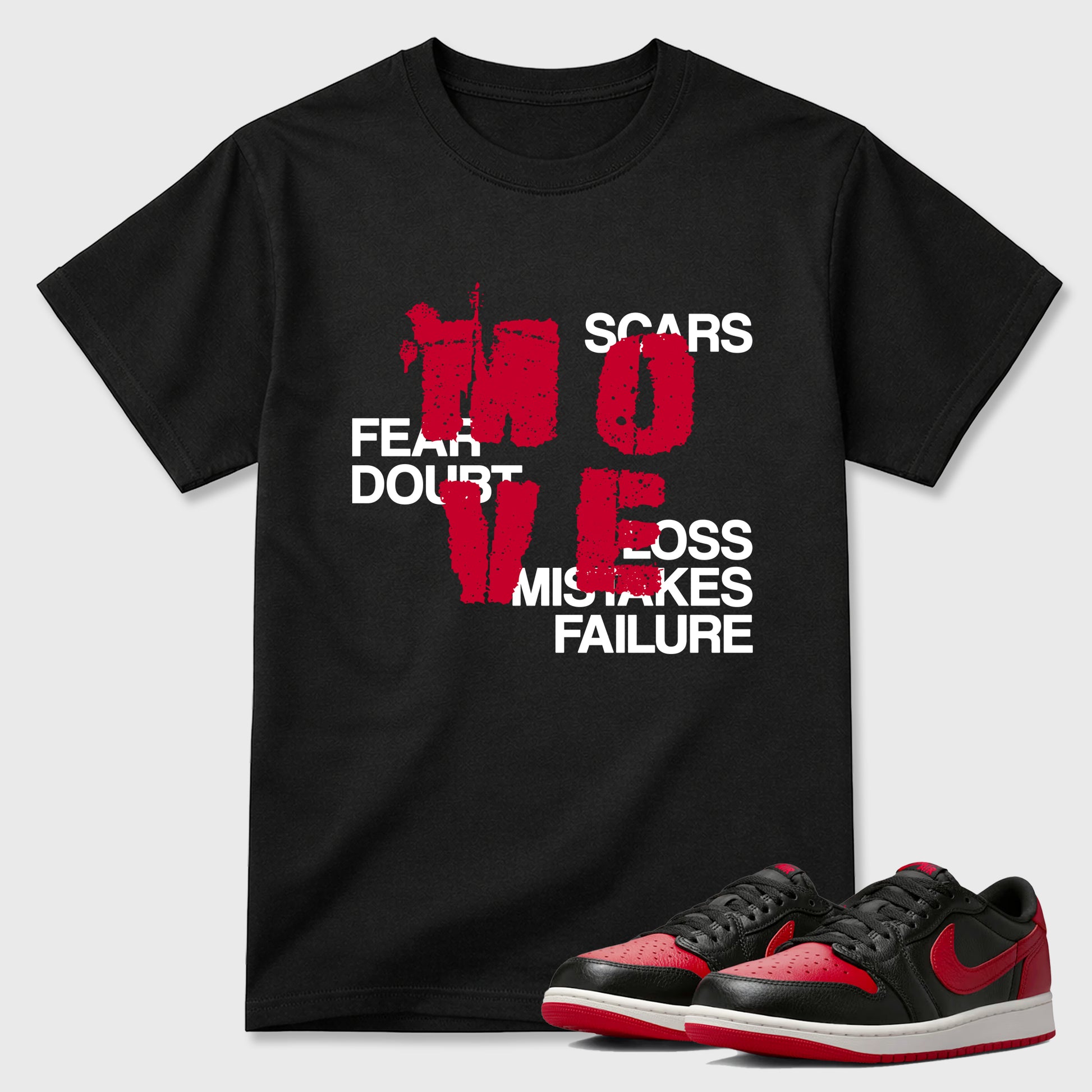 Sneaker match tees – Sneaker Tees To Match Air Jordan 1 Banned Shoes – Move Tee Black 1