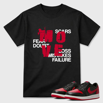 Sneaker match tees – Sneaker Tees To Match Air Jordan 1 Banned Shoes – Move Tee Black 1