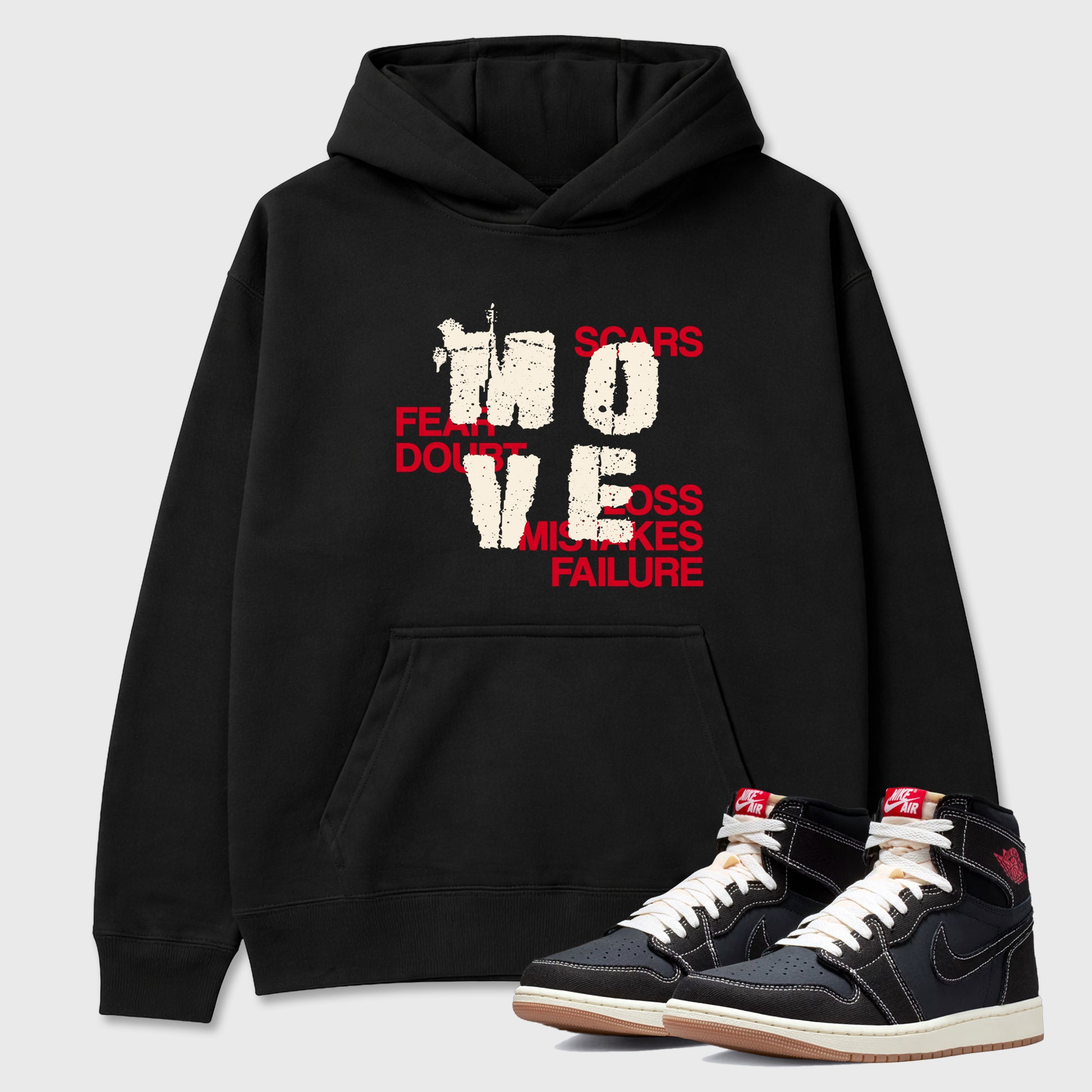 Sneaker match tees – Sneaker Tees To Match Air Jordan 1 Flight Club Shoes – Move Tee Black 1