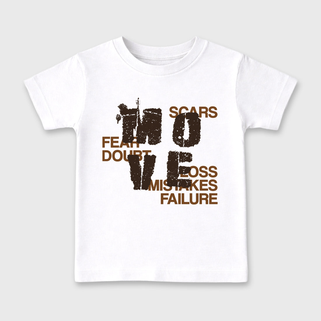 Move Baby & Kids Graphic T-Shirt featuring original artwork designed to match the Air Jordan 1 Love Letter. White 2 Kids Graphic Tee.