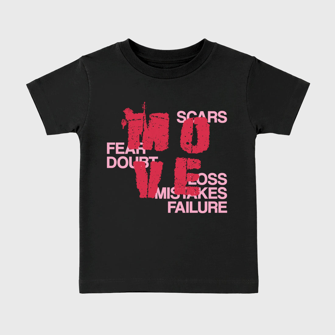 Perfect Sneakerhead Fashion Outfits – Sneaker Tees To Match Air Jordan 1 Low OG x Travis Scott Tropical Pink Shoes – Move Kids Graphic T-Shirt Black 2