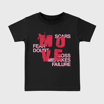 Perfect Sneakerhead Fashion Outfits – Sneaker Tees To Match Air Jordan 1 Low OG x Travis Scott Tropical Pink Shoes – Move Kids Graphic T-Shirt Black 2
