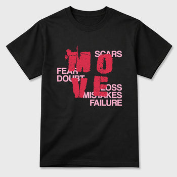 Perfect Sneakerhead Fashion Outfits – Sneaker Tees To Match Air Jordan 1 Low OG x Travis Scott Tropical Pink Shoes – Move Graphic Tee Black 2
