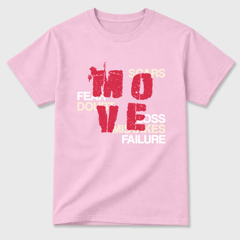 Perfect Sneakerhead Fashion Outfits – Sneaker Tees To Match Air Jordan 1 Low OG x Travis Scott Tropical Pink Shoes – Move Graphic Tee Pink 2