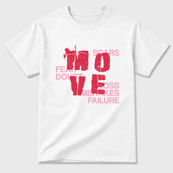 Perfect Sneakerhead Fashion Outfits – Sneaker Tees To Match Air Jordan 1 Low OG x Travis Scott Tropical Pink Shoes – Move Graphic Tee White 2