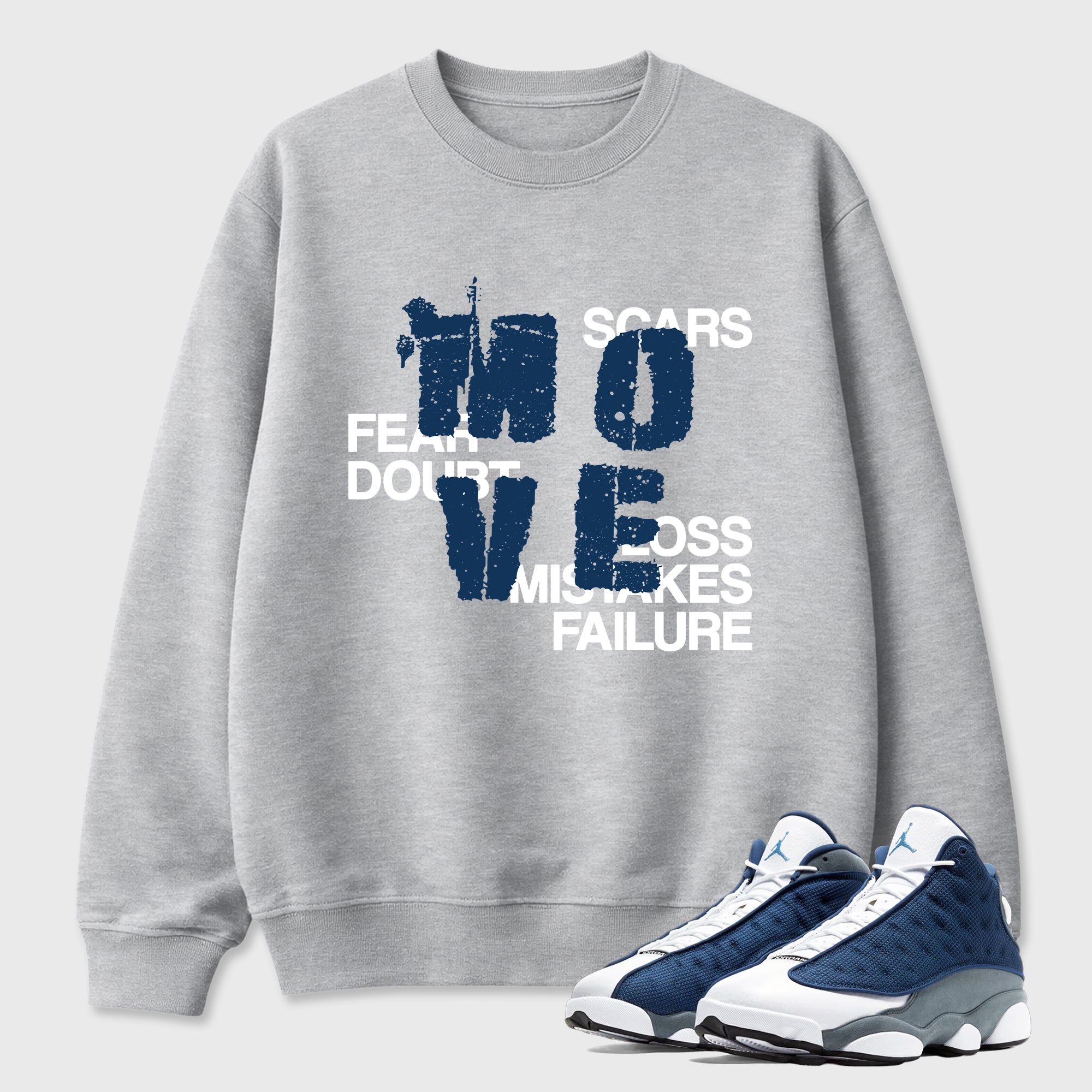 Move Graphic T-Shirt featuring original streetwear artwork designed to match the Air Jordan 13 Flint. Heather Grey 1 Graphic Tee.