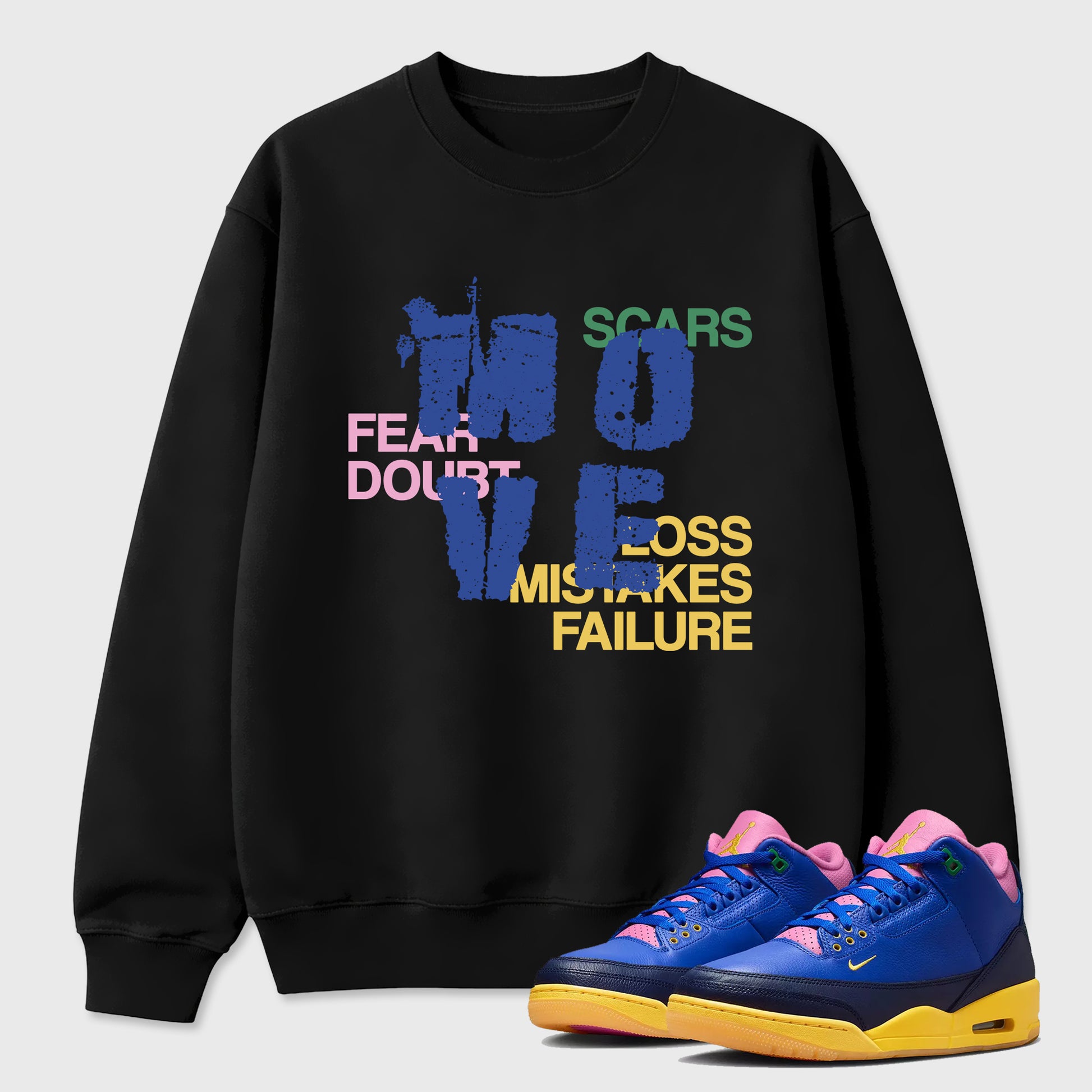 Move Graphic T-Shirt sneaker match tee designed for the Air Jordan 3 Brazil, featuring coordinated color options for a perfect streetwear match. Black 1 shirt.