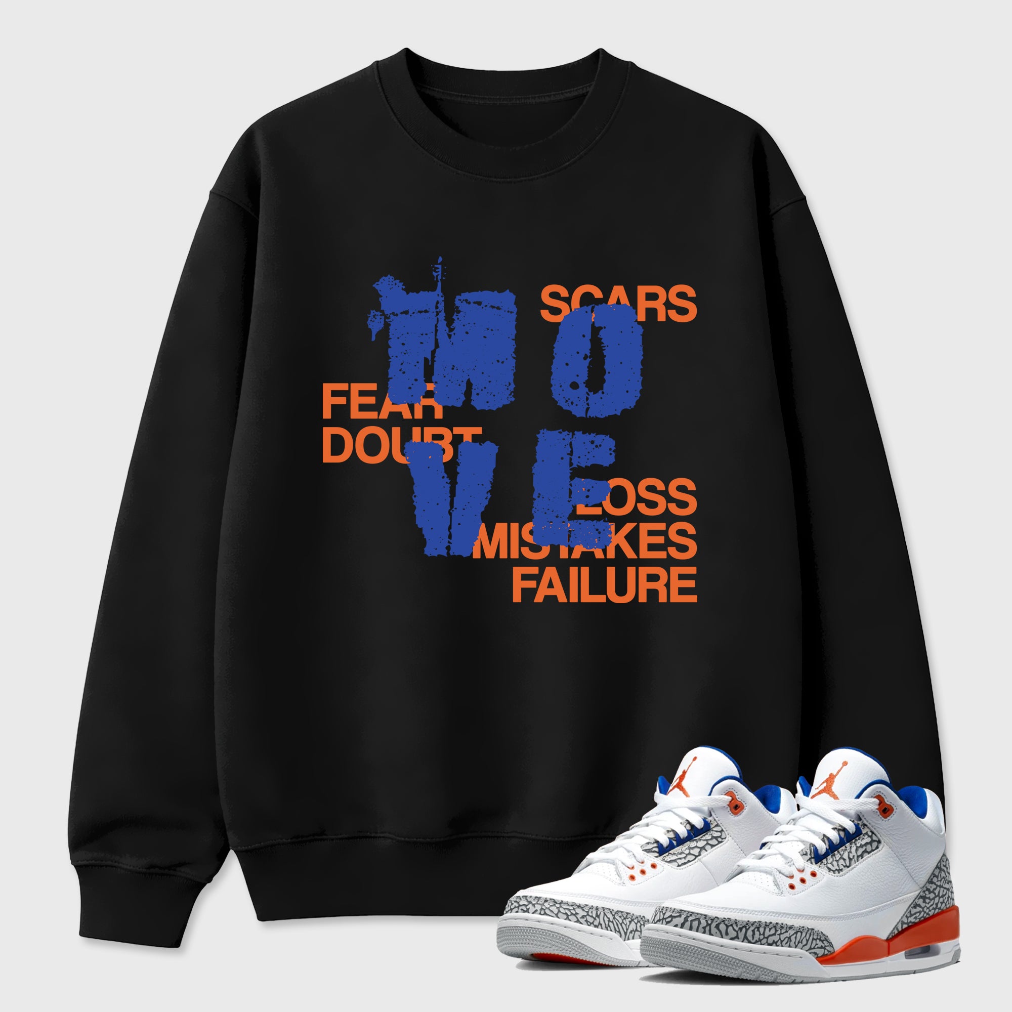 Move Graphic T-Shirt sneaker match tee designed for the Air Jordan 3 Knicks, featuring coordinated color options for a perfect streetwear match. Black 1 shirt.