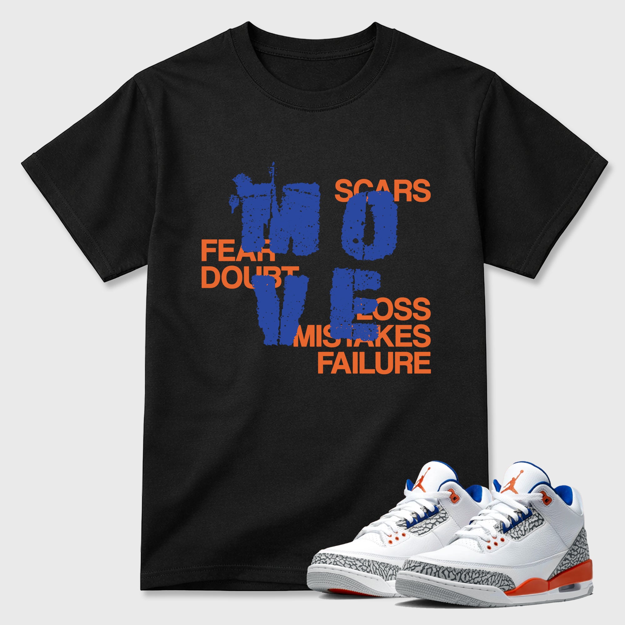 Move Graphic T-Shirt sneaker match tee designed for the Air Jordan 3 Knicks, featuring coordinated color options for a perfect streetwear match. Black 1 shirt.