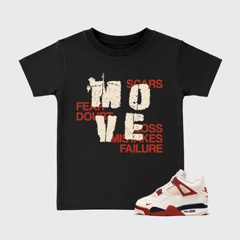Perfect Sneakerhead Fashion Outfits – Sneaker Tees To Match Air Jordan 4 Brick After Brick Shoes – Move Kids Graphic T-Shirt Black 1