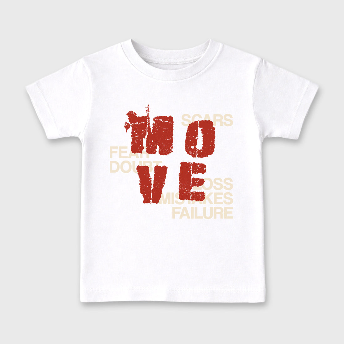 Perfect Sneakerhead Fashion Outfits – Sneaker Tees To Match Air Jordan 4 Brick After Brick Shoes – Move Kids Graphic T-Shirt White 2