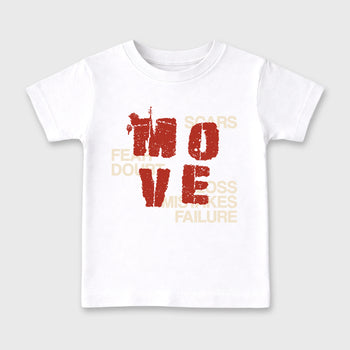 Perfect Sneakerhead Fashion Outfits – Sneaker Tees To Match Air Jordan 4 Brick After Brick Shoes – Move Kids Graphic T-Shirt White 2