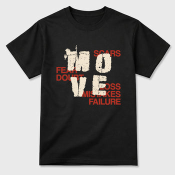 Perfect Sneakerhead Fashion Outfits – Sneaker Tees To Match Air Jordan 4 Brick After Brick Shoes – Move Graphic Tee Black 2