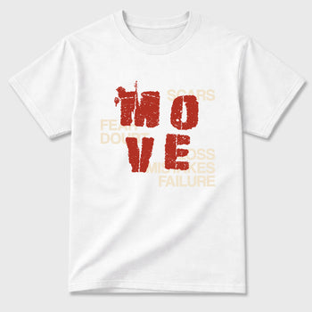 Perfect Sneakerhead Fashion Outfits – Sneaker Tees To Match Air Jordan 4 Brick After Brick Shoes – Move Graphic Tee White 2