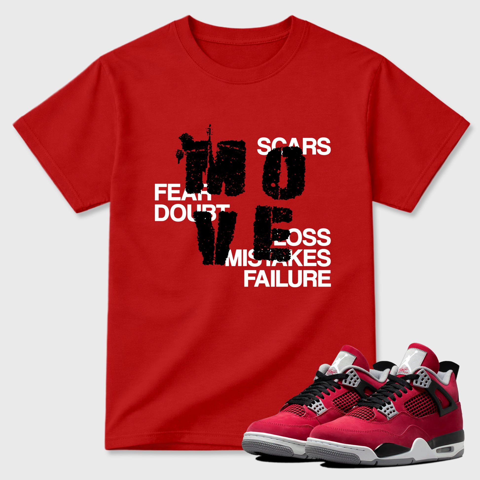 Sneaker match tees – Sneaker Tees To Match Air Jordan 4 Toro Bravo Shoes – Move Tee Red 1