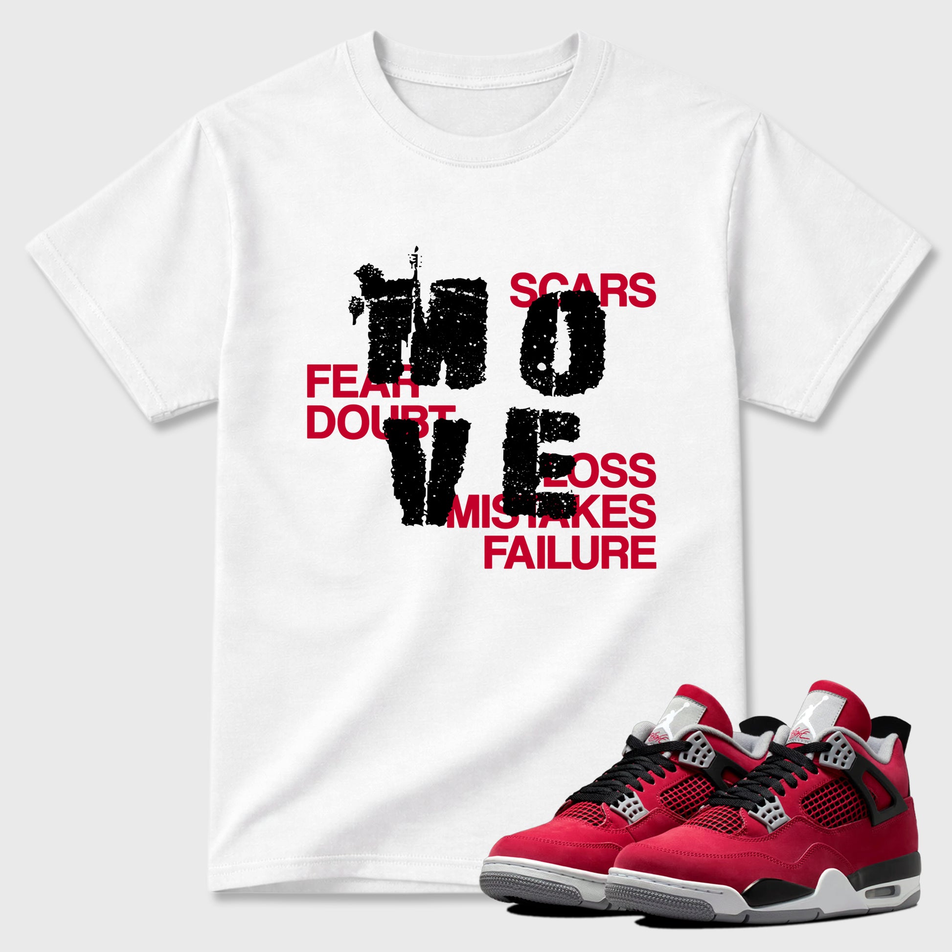Sneaker match tees – Sneaker Tees To Match Air Jordan 4 Toro Bravo Shoes – Move Tee White 1