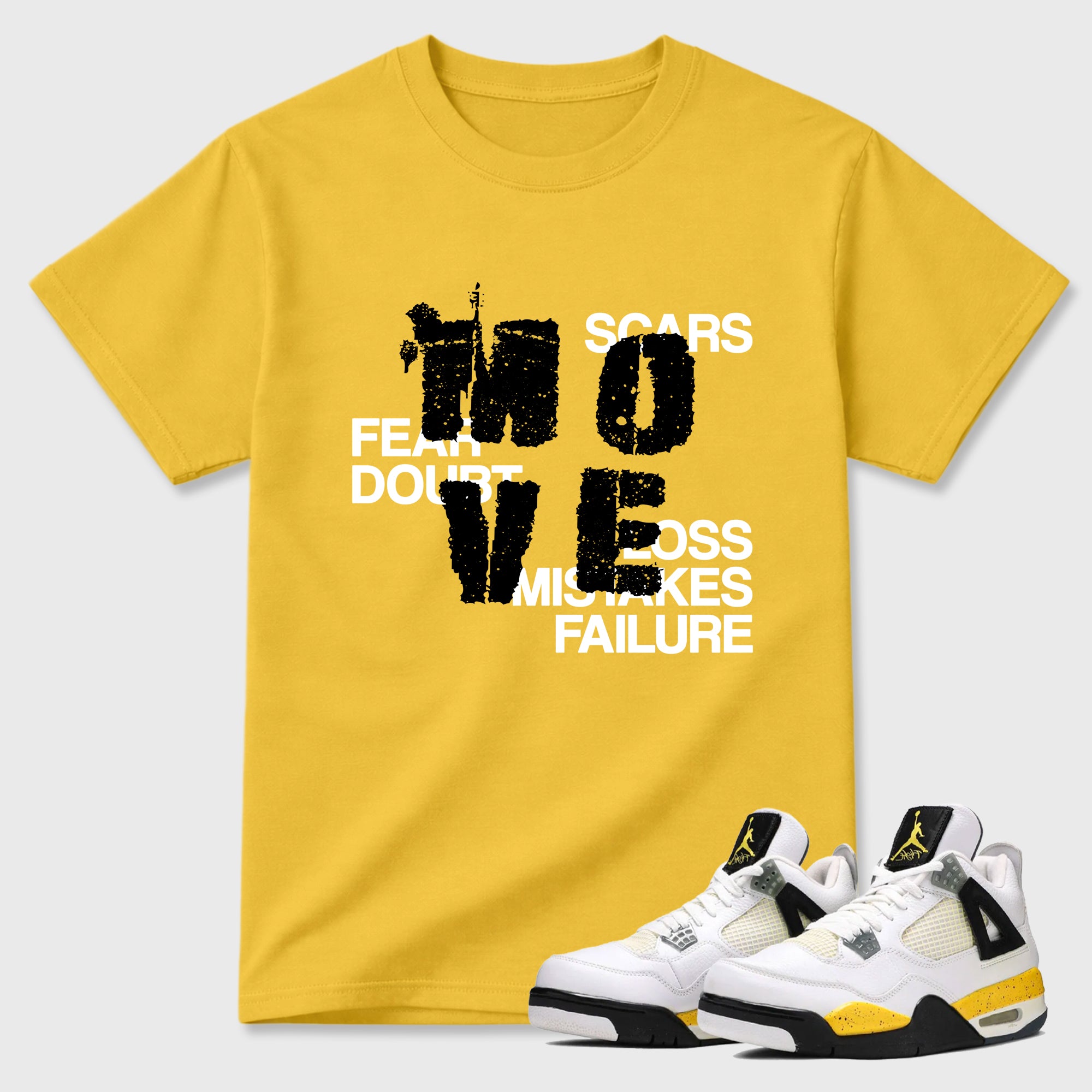 Move Graphic T-Shirt featuring original streetwear artwork designed to match the Air Jordan 4 Tour Yellow. Daisy 1 Graphic T-Shirt.