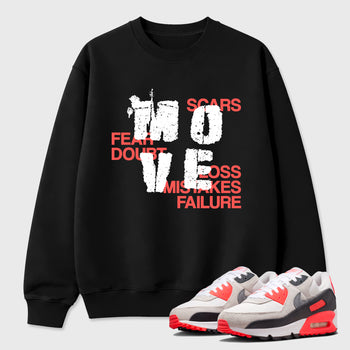 Sneaker match tees – Sneaker Tees To Match Air Max 90 Infrared Shoes – Move Tee Black 1