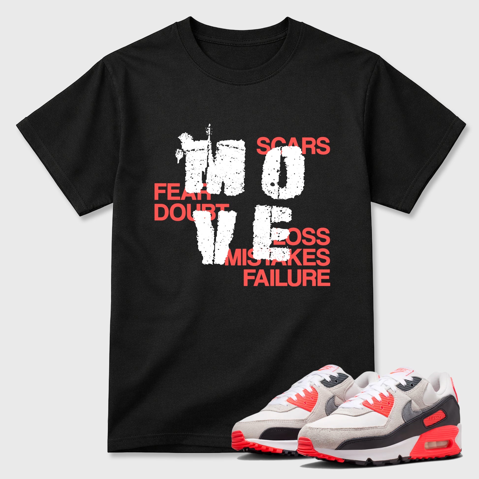 Sneaker match tees – Sneaker Tees To Match Air Max 90 Infrared Shoes – Move Tee Black 1