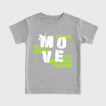 Sneaker match tees – Sneaker Tees To Match Air Max 90 Neon Yellow Shoes – Move Kids T-Shirt Heather Grey 2