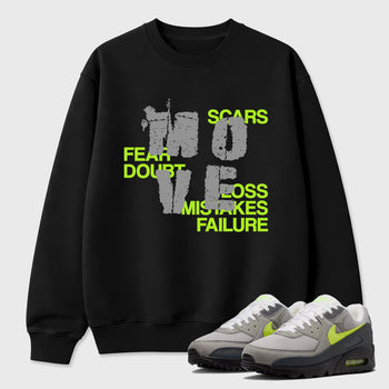 Sneaker match tees – Sneaker Tees To Match Air Max 90 Neon Yellow Shoes – Move Tee Black 1