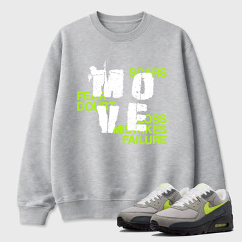 Sneaker match tees – Sneaker Tees To Match Air Max 90 Neon Yellow Shoes – Move Tee Heather Grey 1