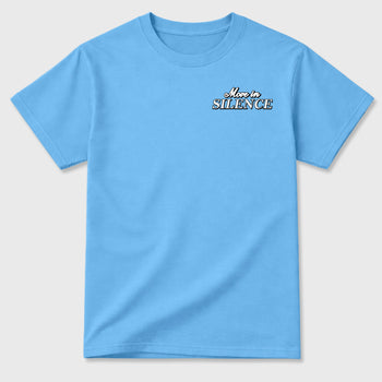 Move In Silence sneaker match t-shirt styled to complete your fit with the sneakers, shown in Carolina Blue.