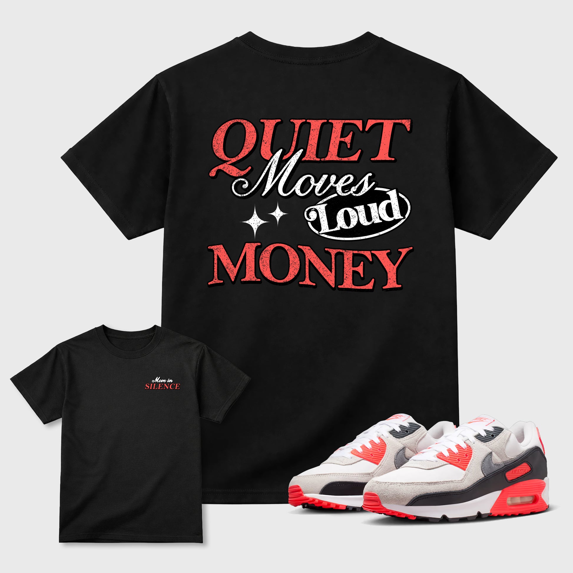 Move In Silence sneaker match t-shirt styled to complete your fit with the sneakers, shown in Black.