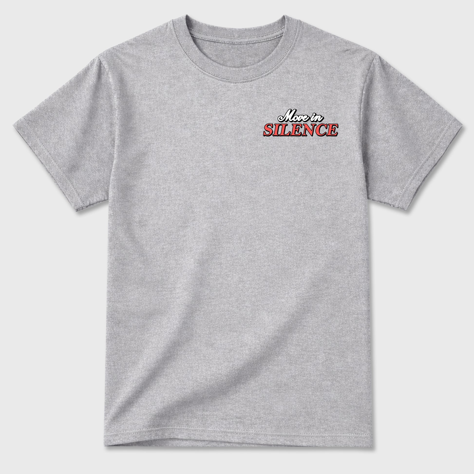 Move In Silence sneaker match t-shirt styled to complete your fit with the sneakers, shown in Heather Grey.