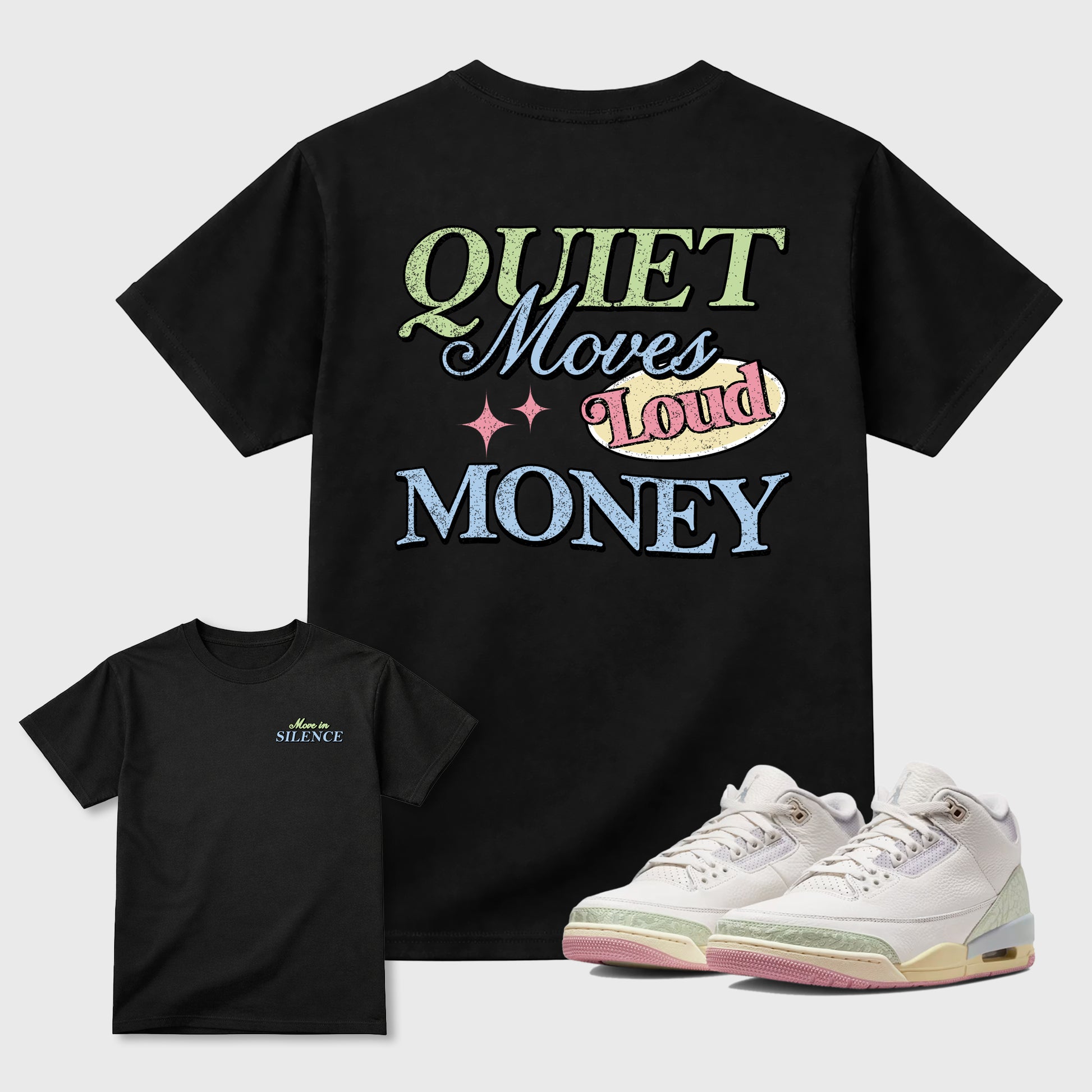 Move In Silence sneaker match t-shirt styled to complete your fit with the sneakers, shown in Black.